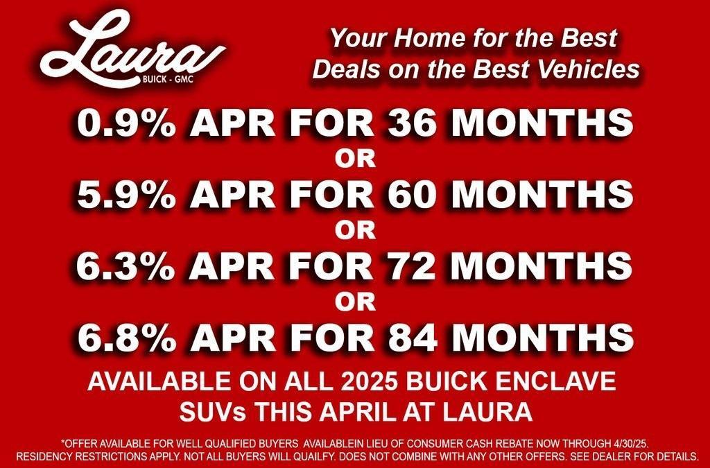 new 2025 Buick Enclave car, priced at $49,095