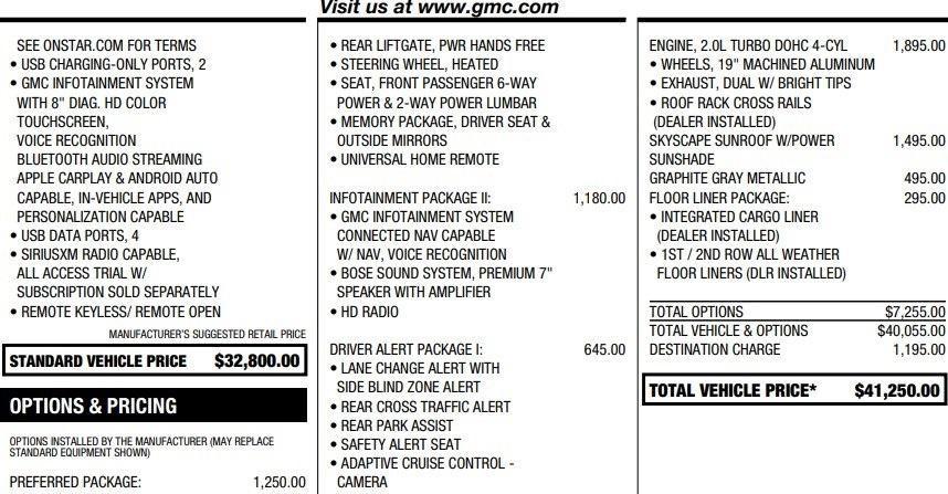 used 2020 GMC Terrain car, priced at $15,995