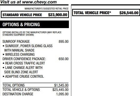 used 2024 Chevrolet Trax car, priced at $23,495