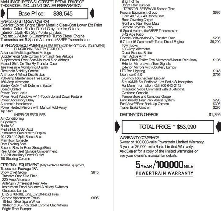 used 2017 Ram 2500 car, priced at $24,995