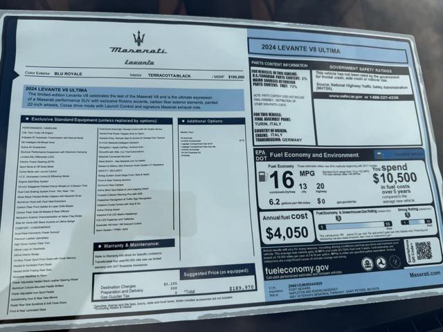 new 2024 Maserati Levante car, priced at $145,000