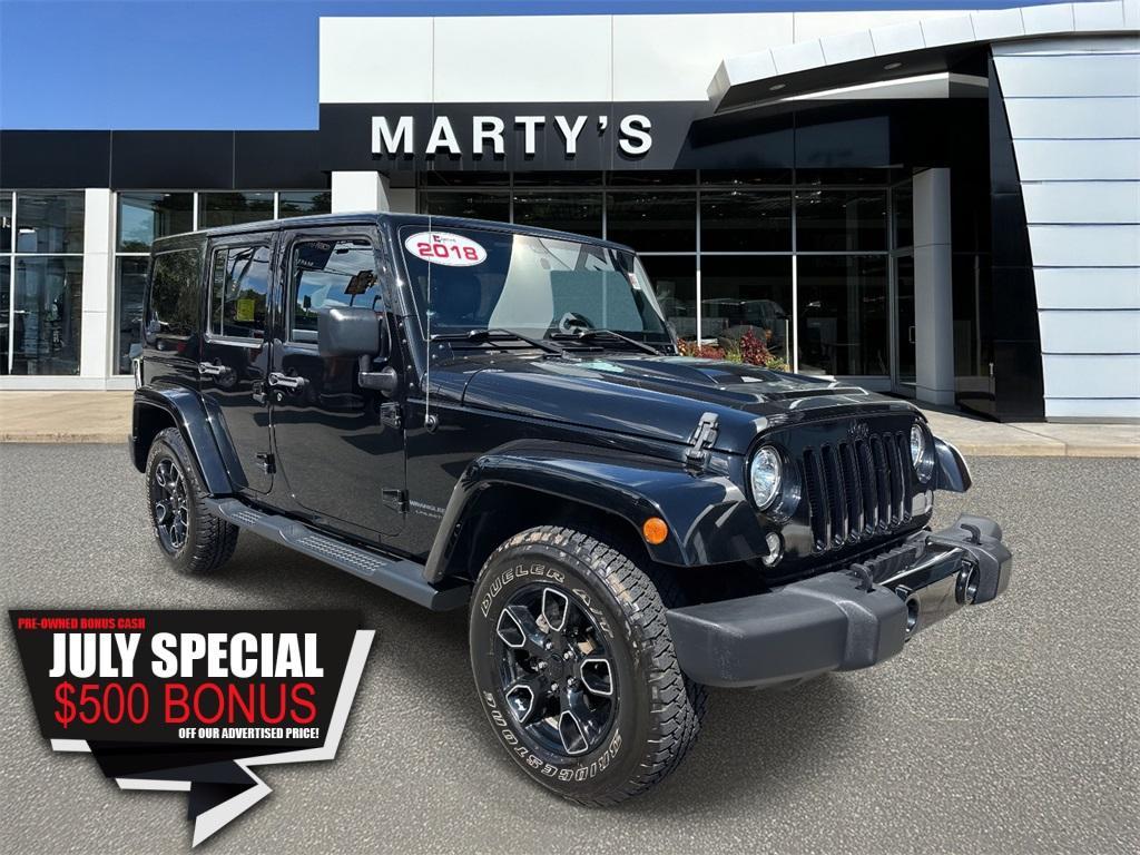 used 2018 Jeep Wrangler JK Unlimited car, priced at $25,000
