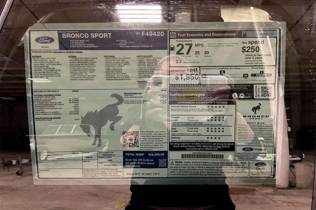 new 2025 Ford Bronco Sport car, priced at $31,806