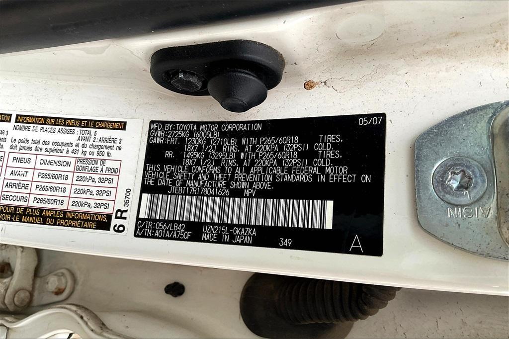 used 2007 Toyota 4Runner car, priced at $6,000