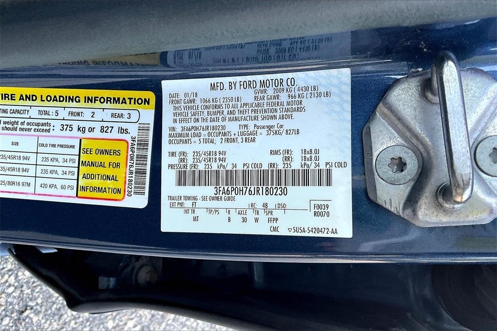 used 2018 Ford Fusion car, priced at $10,898