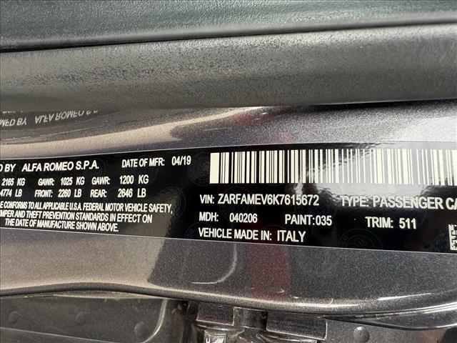 used 2019 Alfa Romeo Giulia car, priced at $33,215
