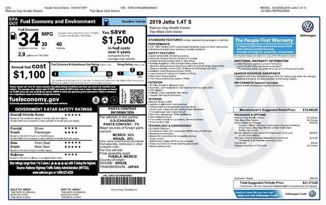 used 2019 Volkswagen Jetta car, priced at $14,250