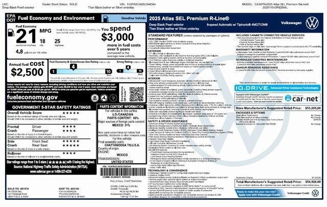 used 2025 Volkswagen Atlas car, priced at $43,950