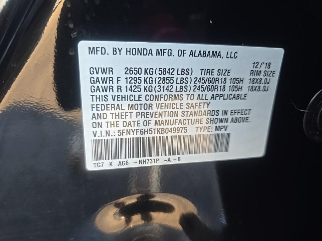 used 2019 Honda Pilot car, priced at $21,267