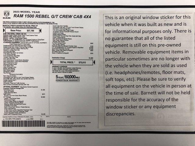 used 2023 Ram 1500 car, priced at $58,988