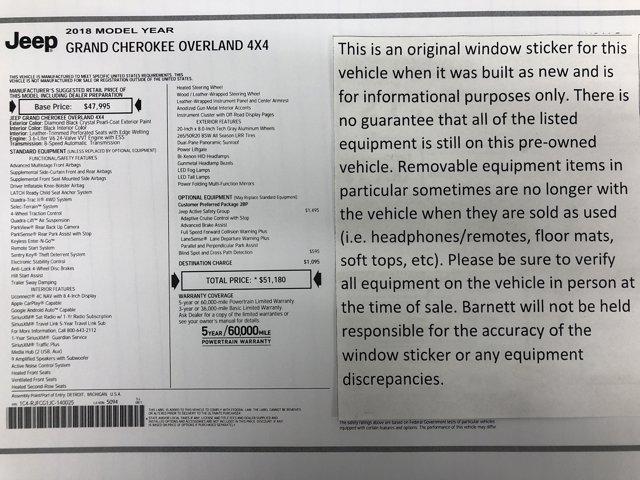 used 2018 Jeep Grand Cherokee car, priced at $18,988
