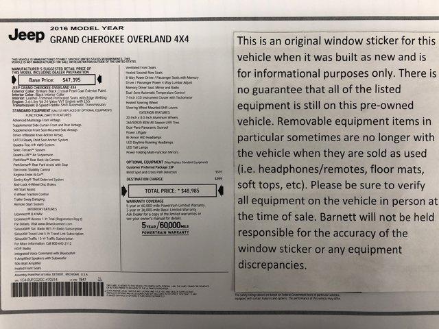 used 2016 Jeep Grand Cherokee car, priced at $14,988