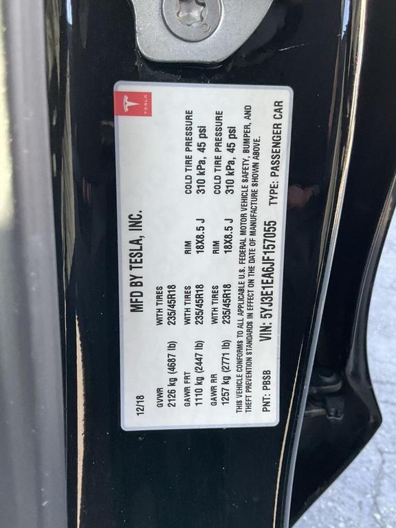 used 2018 Tesla Model 3 car, priced at $14,998