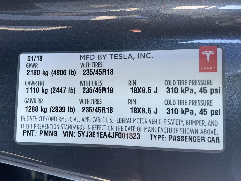 used 2018 Tesla Model 3 car, priced at $17,998