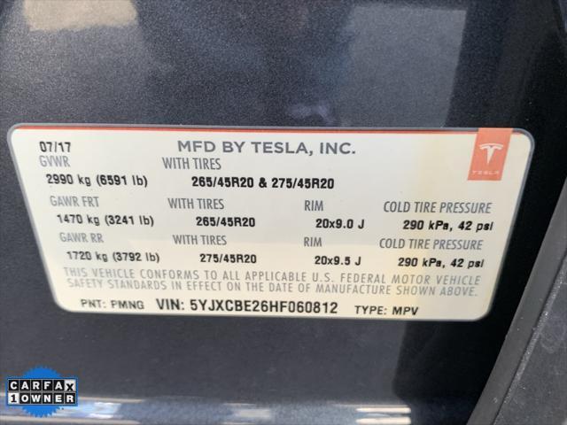 used 2017 Tesla Model X car, priced at $25,998