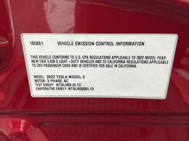 used 2022 Tesla Model 3 car, priced at $14,998