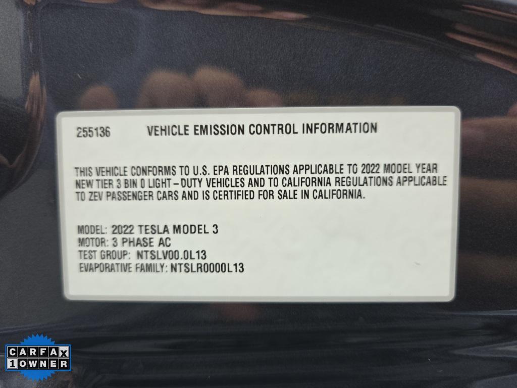 used 2022 Tesla Model 3 car, priced at $19,998