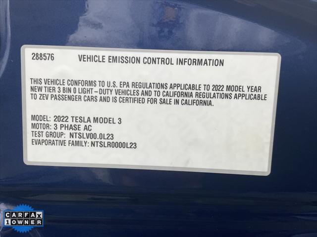 used 2022 Tesla Model 3 car, priced at $16,998