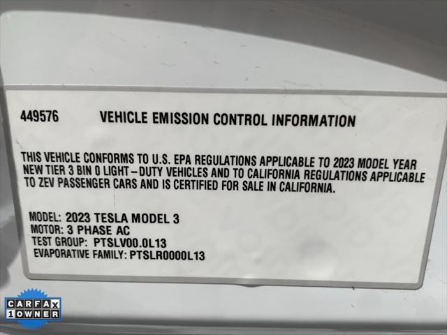 used 2023 Tesla Model 3 car, priced at $16,998