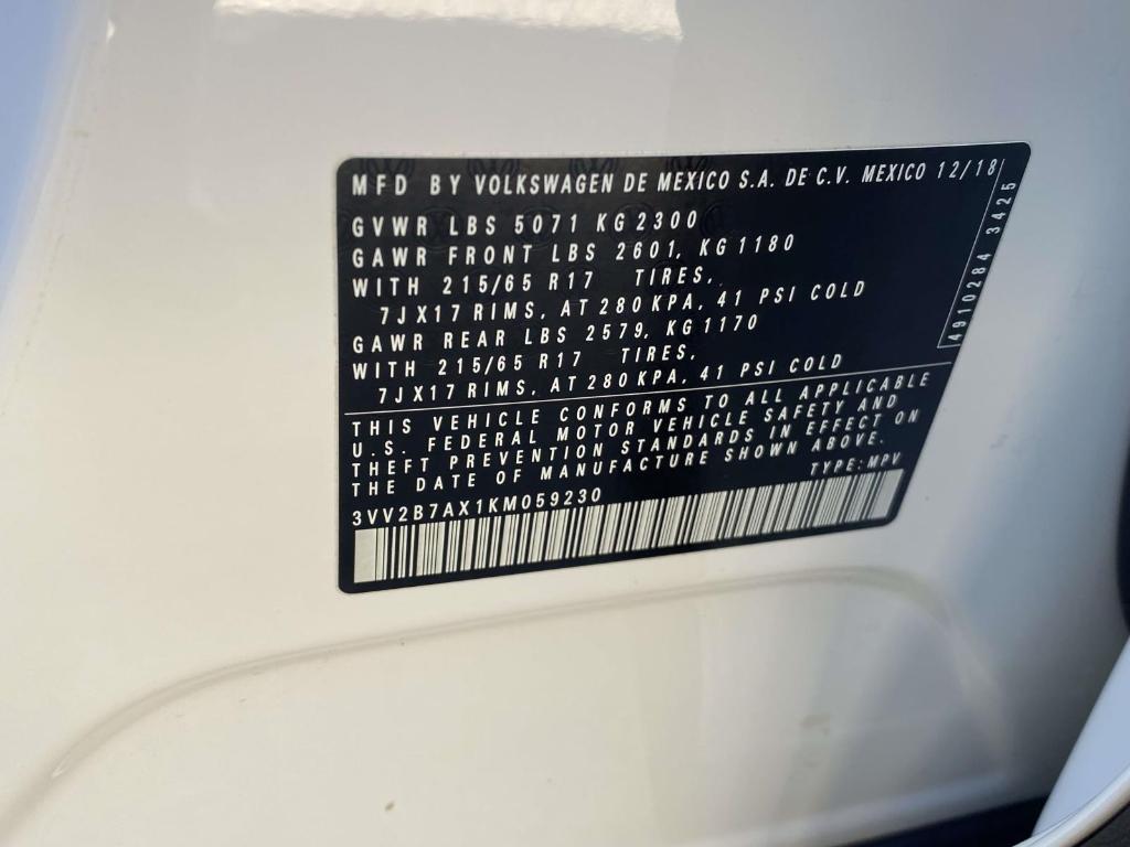 used 2019 Volkswagen Tiguan car, priced at $14,742