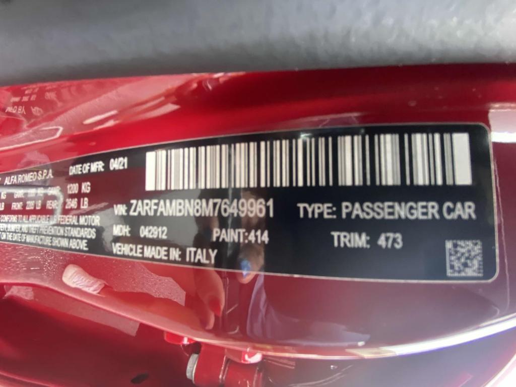 used 2021 Alfa Romeo Giulia car, priced at $27,750