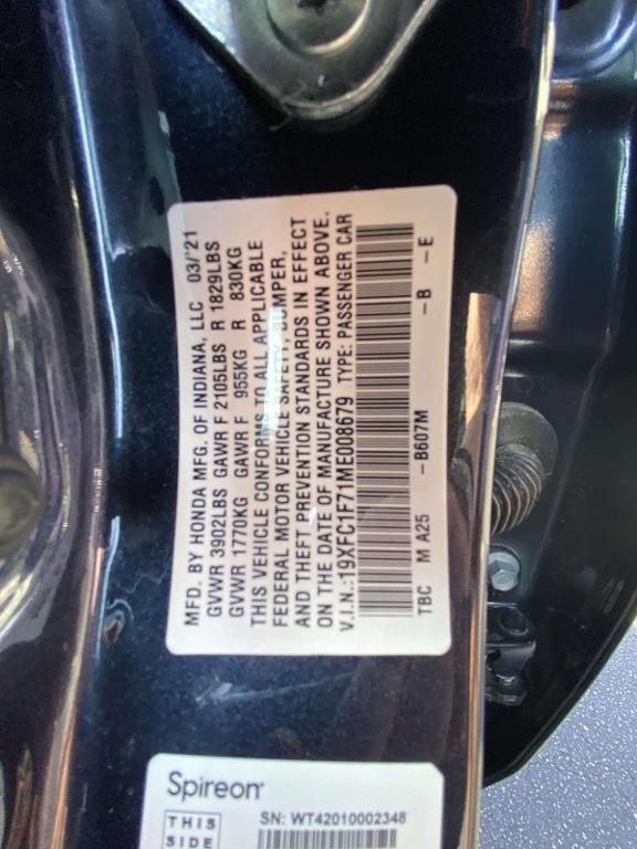 used 2021 Honda Civic car, priced at $21,994