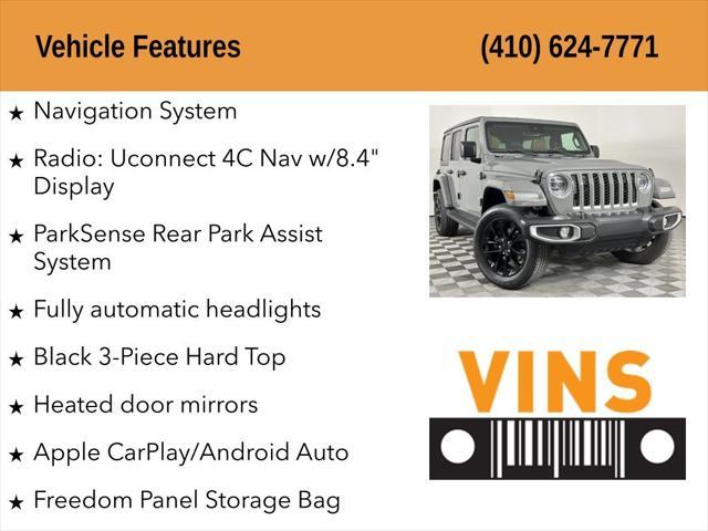 used 2021 Jeep Wrangler Unlimited 4xe car, priced at $29,980