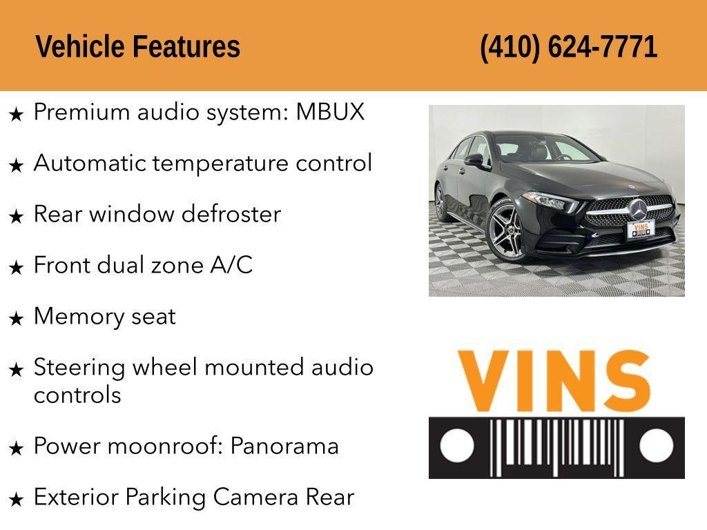 used 2022 Mercedes-Benz A-Class car, priced at $22,980