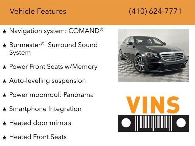 used 2019 Mercedes-Benz S-Class car, priced at $35,980