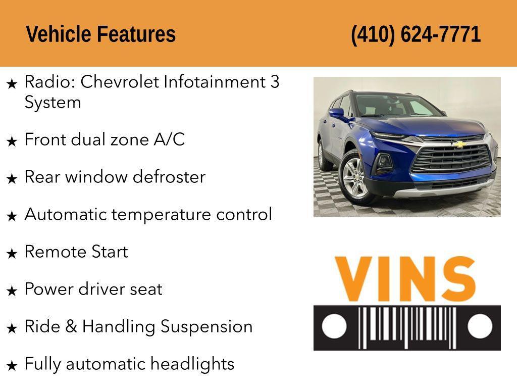 used 2022 Chevrolet Blazer car, priced at $22,980