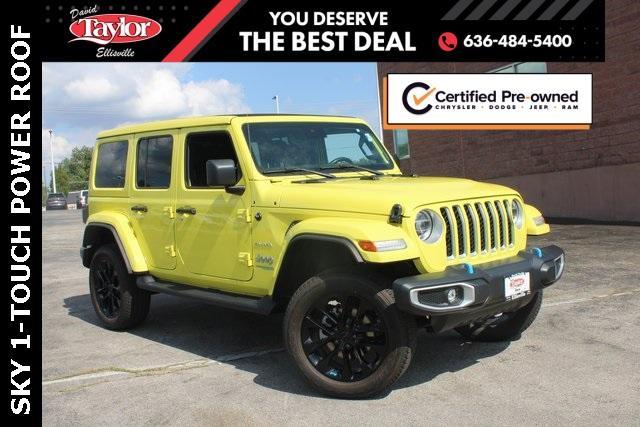 used 2022 Jeep Wrangler Unlimited 4xe car, priced at $34,998