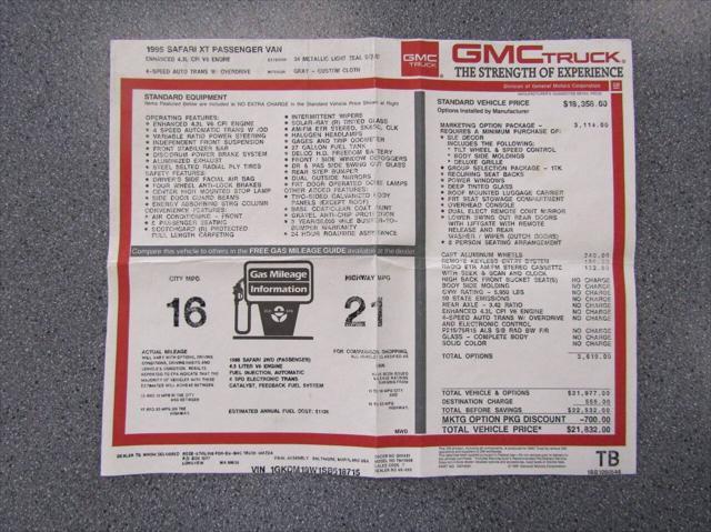 used 1995 GMC Safari car, priced at $10,999