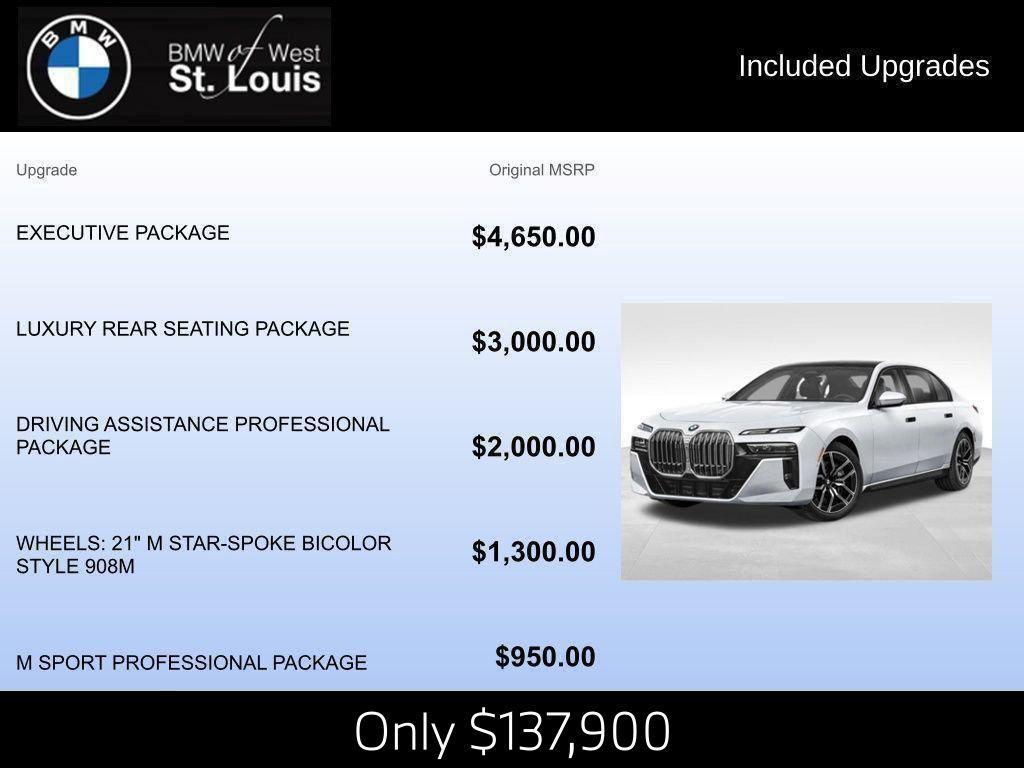 new 2026 BMW 760 car, priced at $137,900