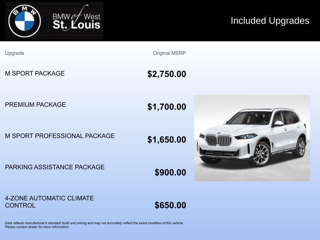 new 2026 BMW X5 car, priced at $79,050