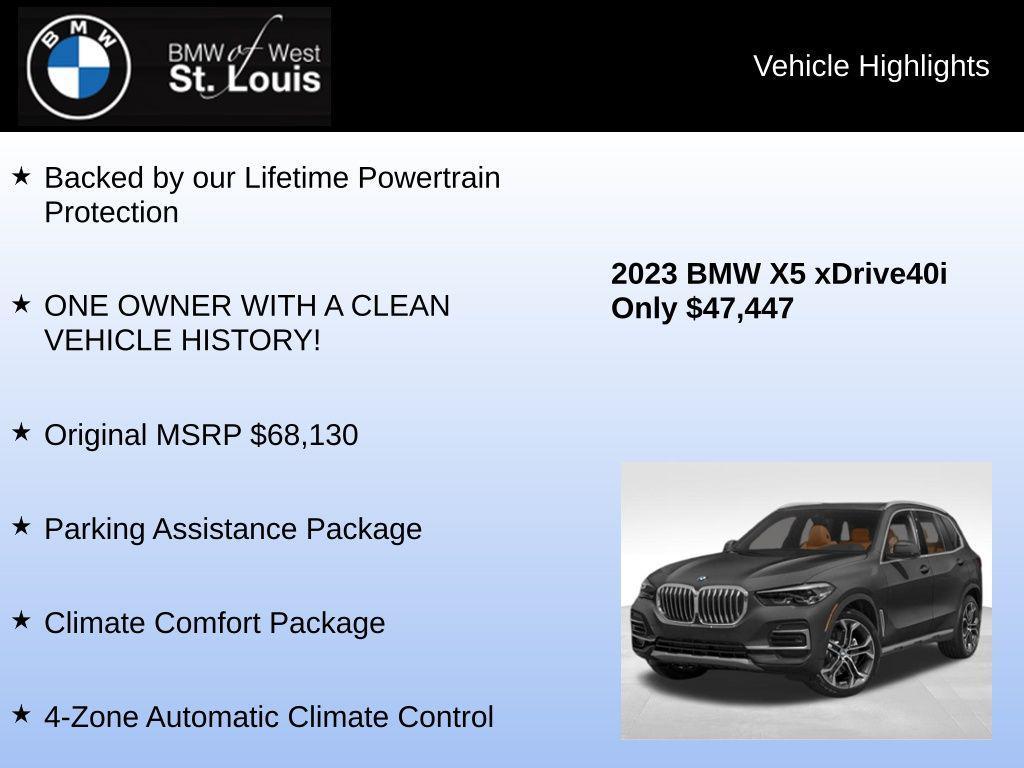 used 2023 BMW X5 car, priced at $47,447