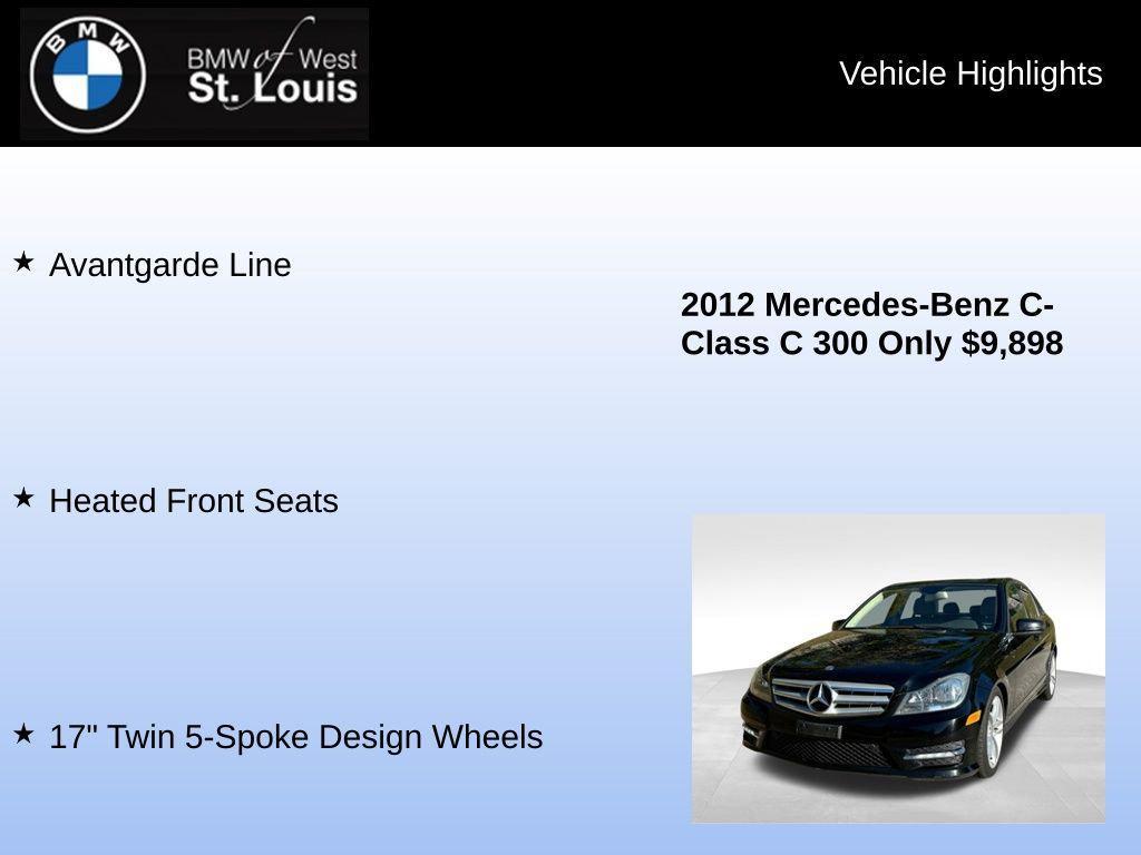used 2012 Mercedes-Benz C-Class car, priced at $9,898