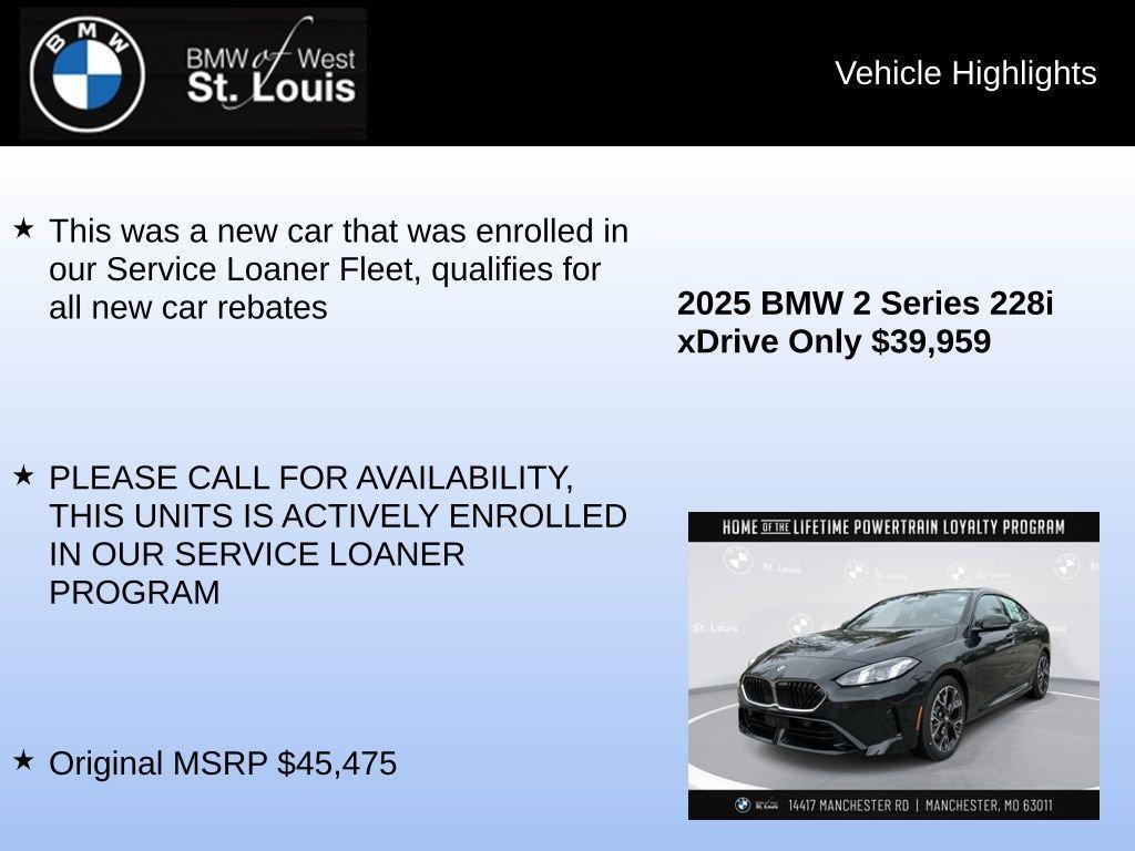 used 2025 BMW 228 Gran Coupe car, priced at $39,959