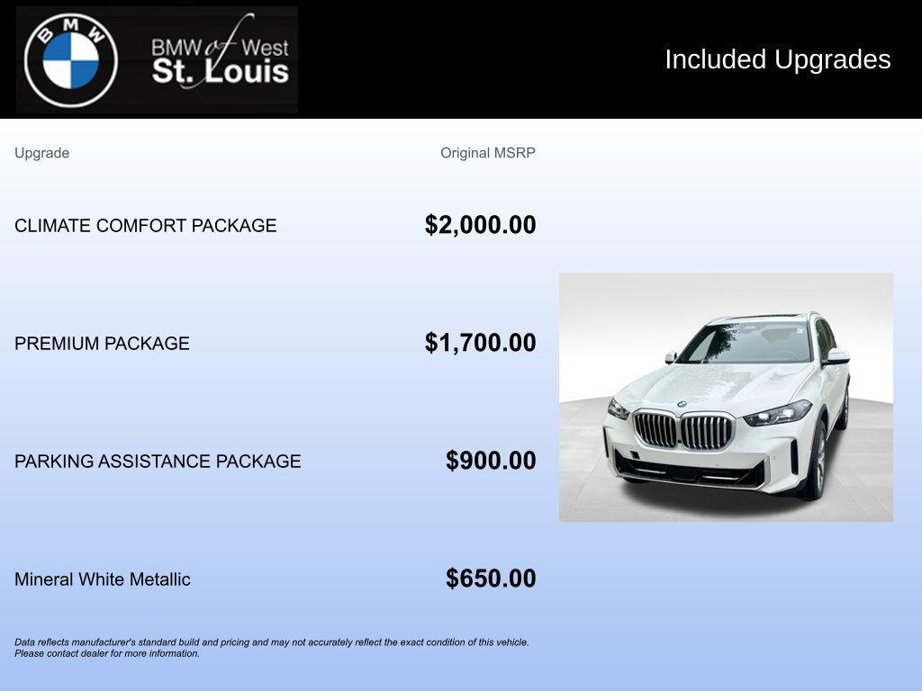 new 2026 BMW X5 car, priced at $77,025