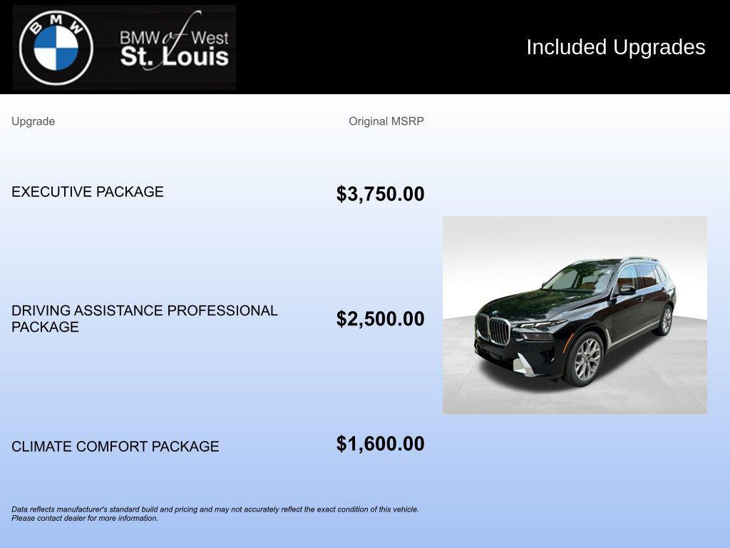 new 2026 BMW X7 car, priced at $96,485