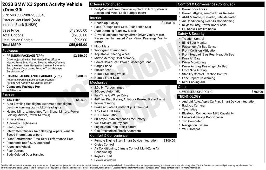 used 2023 BMW X3 car, priced at $32,959