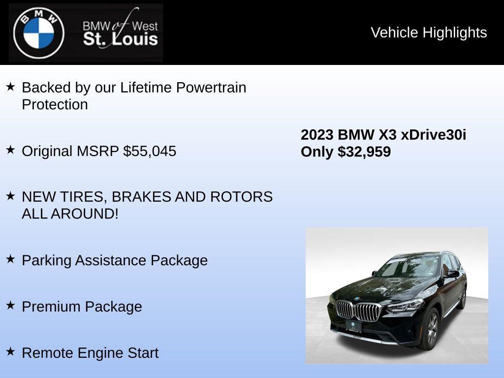 used 2023 BMW X3 car, priced at $32,959