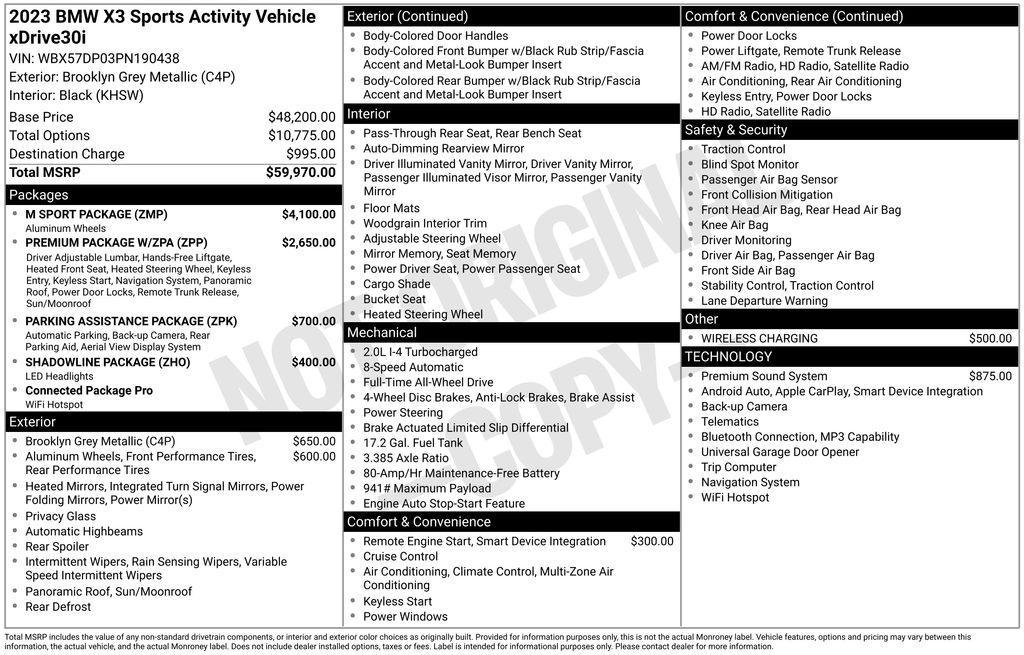 used 2023 BMW X3 car, priced at $30,959