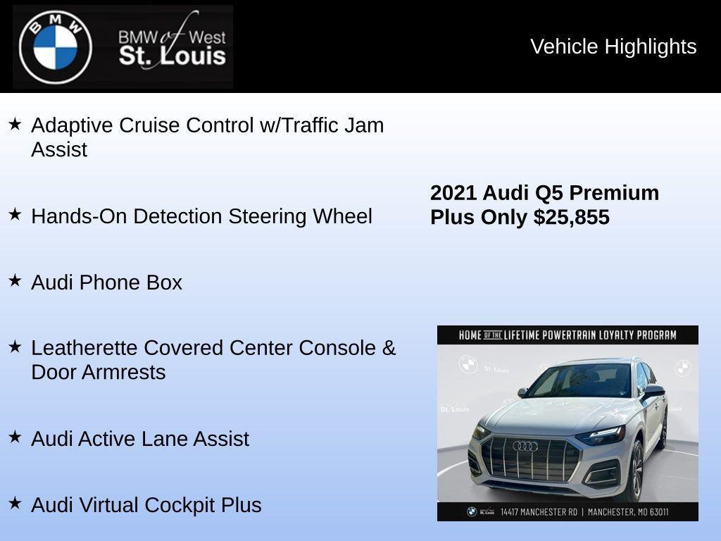 used 2021 Audi Q5 car, priced at $25,855