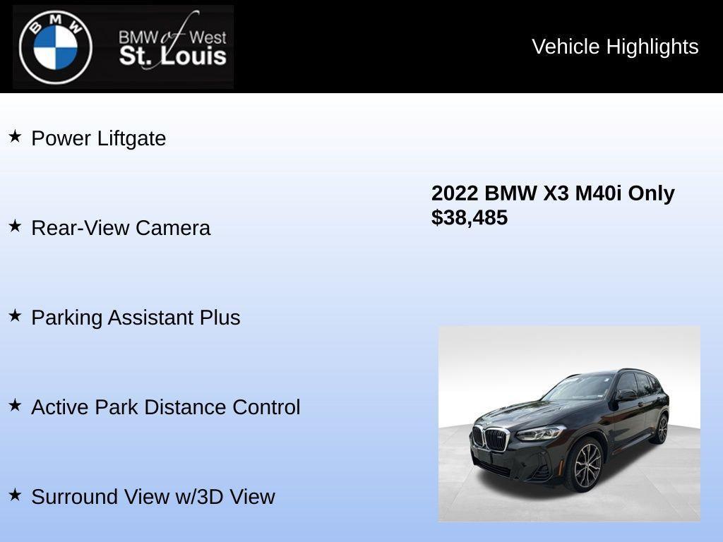 used 2022 BMW X3 car, priced at $38,485
