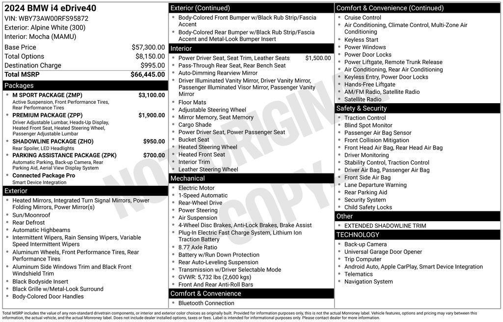 used 2024 BMW i4 Gran Coupe car, priced at $38,885
