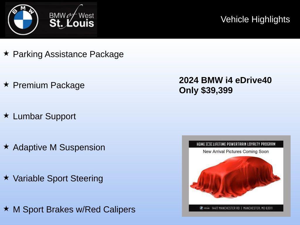 used 2024 BMW i4 Gran Coupe car, priced at $38,885