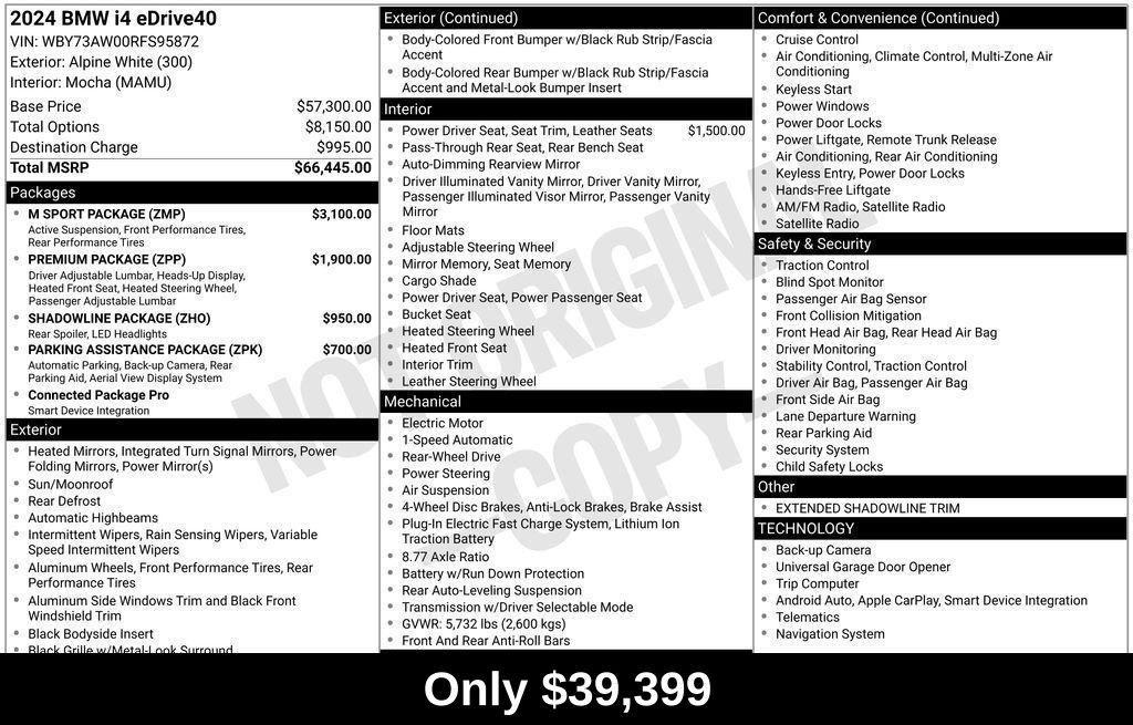 used 2024 BMW i4 Gran Coupe car, priced at $38,885