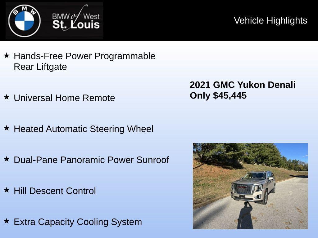 used 2021 GMC Yukon car, priced at $45,445