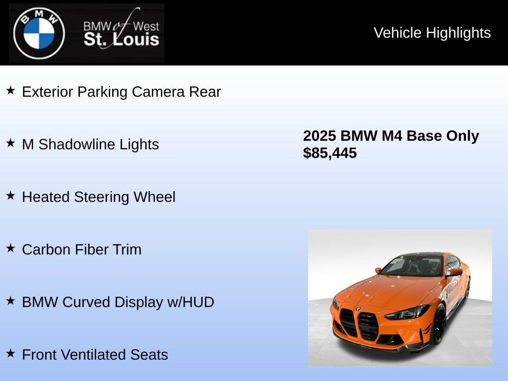 used 2025 BMW M4 car, priced at $85,445