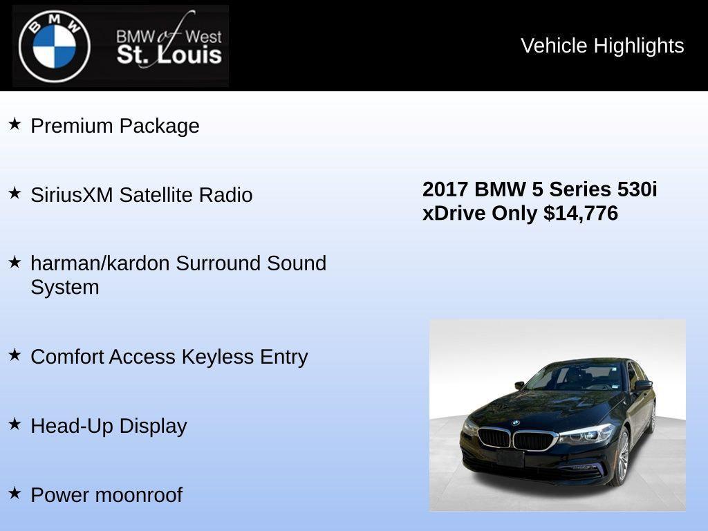 used 2017 BMW 530 car, priced at $14,776